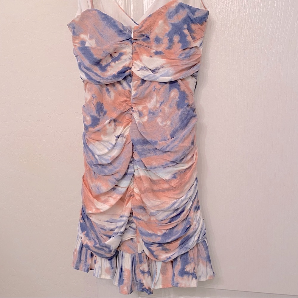 Angel Biba Ruched Pastels Bodycon Mini Dress